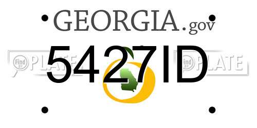 5427ID Georgia License Plate