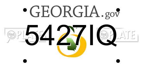 5427IQ Georgia License Plate