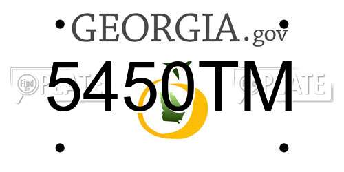5450TM Georgia License Plate