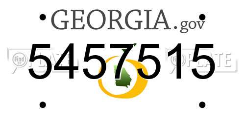 5457515 Georgia License Plate