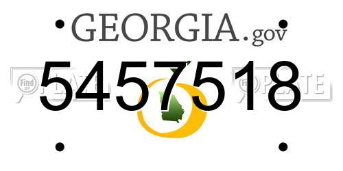 5457518 Georgia License Plate