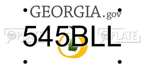 545BLL Georgia License Plate