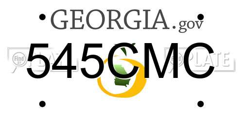 545CMC Georgia License Plate
