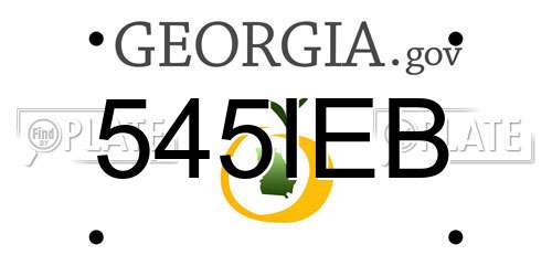 545IEB Georgia License Plate