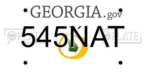 545NAT Georgia License Plate