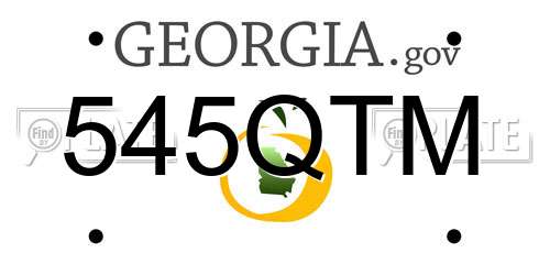 545QTM Georgia License Plate