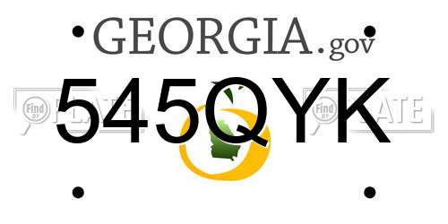 545QYK Georgia License Plate
