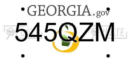545QZM Georgia License Plate
