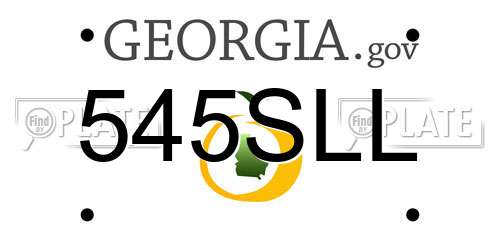 545SLL Georgia License Plate