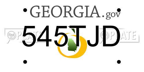545TJD Georgia License Plate