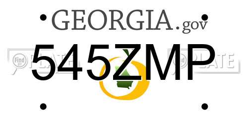 545ZMP Georgia License Plate