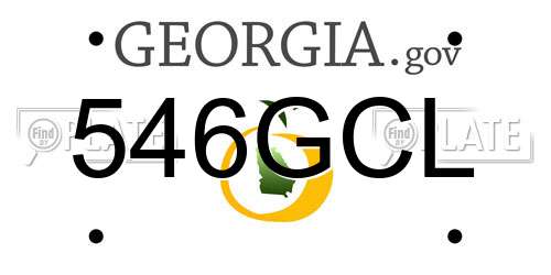 546GCL Georgia License Plate