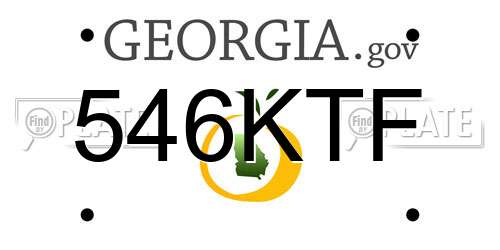 546KTF Georgia License Plate
