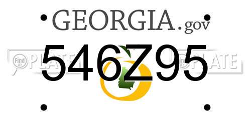 546Z95 Georgia License Plate