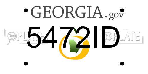 5472ID Georgia License Plate