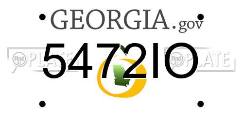 5472IO Georgia License Plate