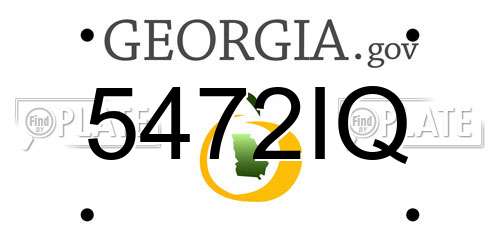 5472IQ Georgia License Plate