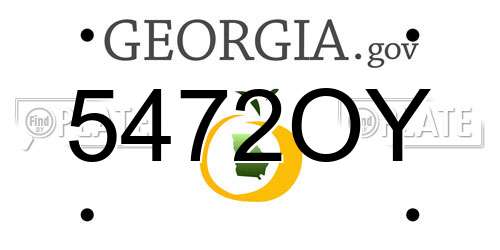 5472OY Georgia License Plate
