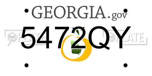 5472QY Georgia License Plate