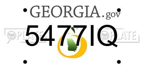 5477IQ Georgia License Plate