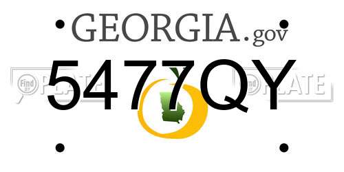 5477QY Georgia License Plate