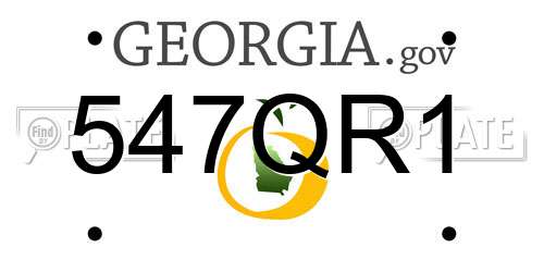 547QR1 Georgia License Plate