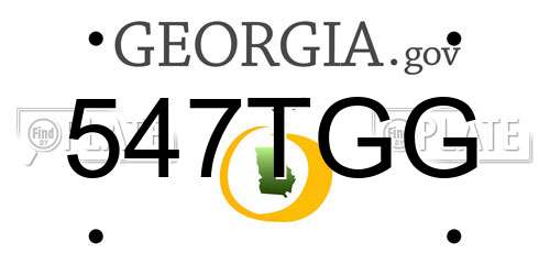 547TGG Georgia License Plate
