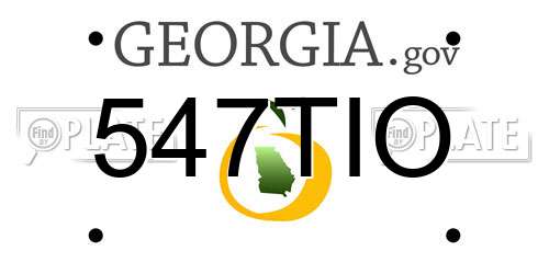 547TIO Georgia License Plate
