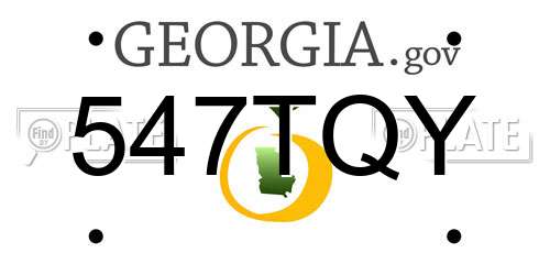 547TQY Georgia License Plate