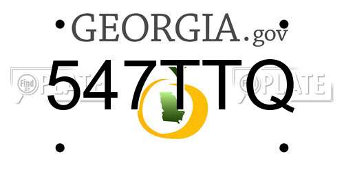 547TTQ Georgia License Plate