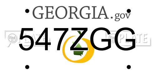 547ZGG Georgia License Plate
