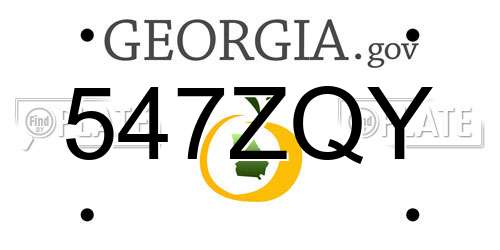 547ZQY Georgia License Plate
