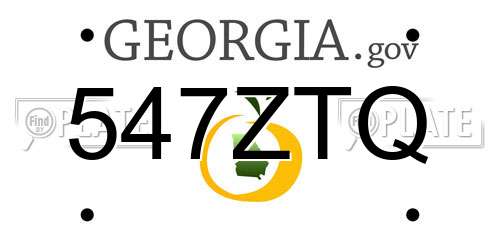 547ZTQ Georgia License Plate