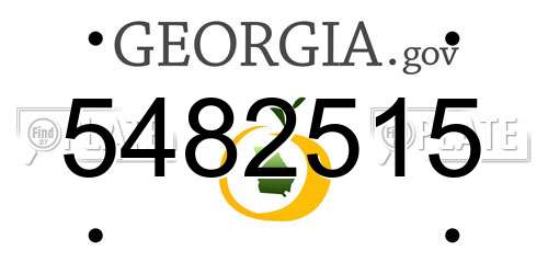 5482515 Georgia License Plate