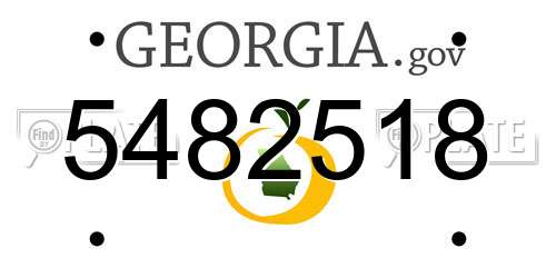 5482518 Georgia License Plate