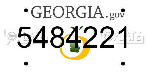 5484221 Georgia License Plate