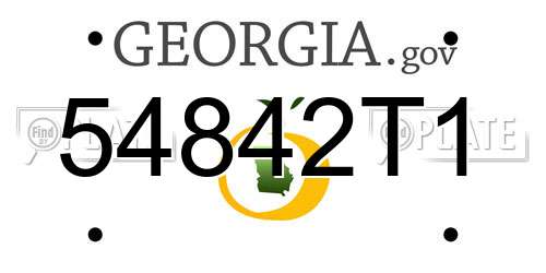 54842T1 Georgia License Plate