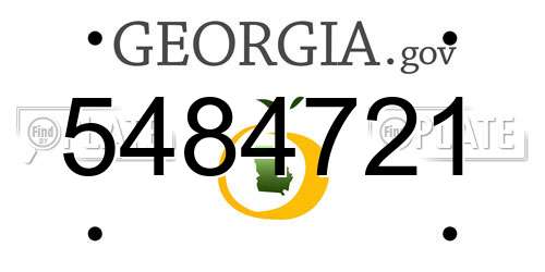 5484721 Georgia License Plate