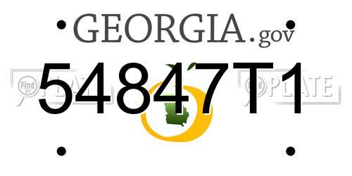54847T1 Georgia License Plate