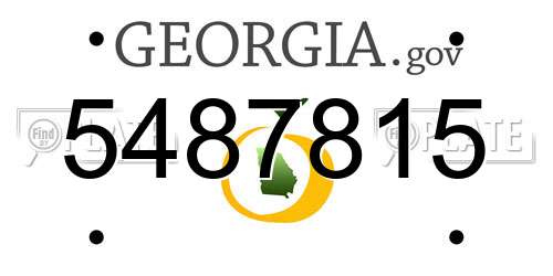 5487815 Georgia License Plate