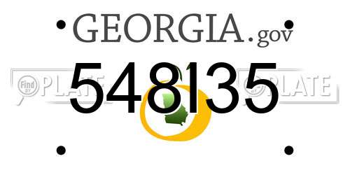 548I35 Georgia License Plate