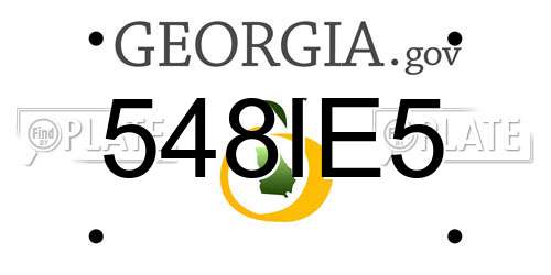 548IE5 Georgia License Plate