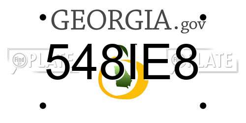 548IE8 Georgia License Plate