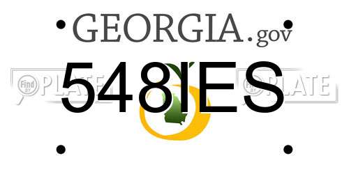 548IES Georgia License Plate