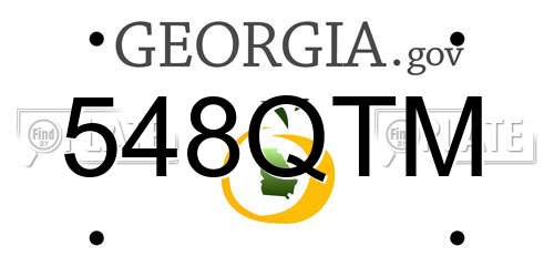 548QTM Georgia License Plate