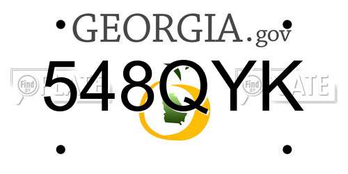 548QYK Georgia License Plate