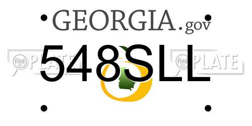 548SLL Georgia License Plate