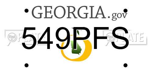 549PFS Georgia License Plate