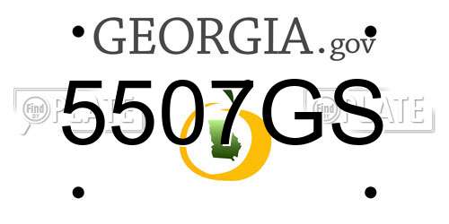 5507GS Georgia License Plate