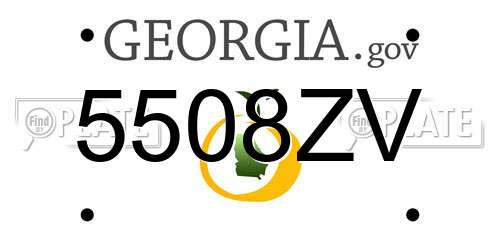 5508ZV Georgia License Plate